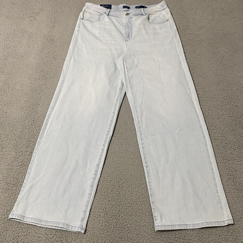J Jill High Rise Full Leg Jeans Womens 16 (34x30) Blue Light Wash High Rise NEW